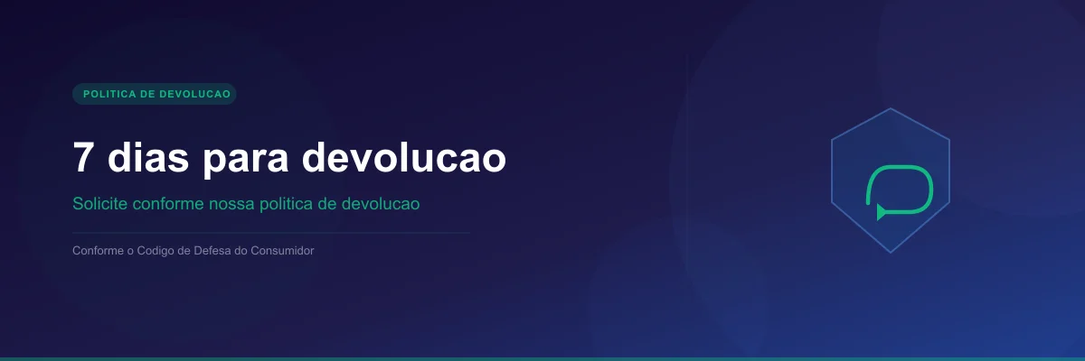 Banner sobre 7 dias para devolução na Nexa Store Brasil